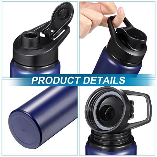 CHENGU 10 Pcs 25oz Aluminum Water Bottle Reusable Leak Proof, Blue - style: Blue