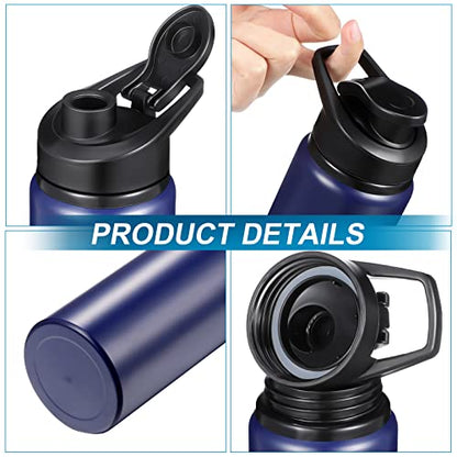 CHENGU 10 Pcs 25oz Aluminum Water Bottle Reusable Leak Proof, Blue - style: Blue
