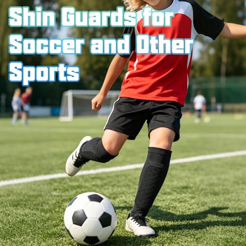 Soccer Shin Guards, Shin Defenders for Kids Youth Adult Ski Shin Guards Pads for 2-18 Years Old Calf Compression Sleeve with Honeycomb Pads, Lightweight Calf Protective Gear for Football - size: Small