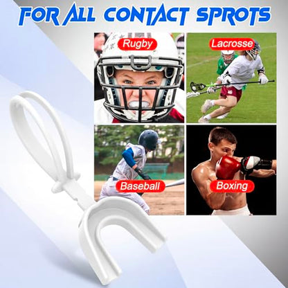 Kanayu 30 Strapped Mouth Guard Without Boil Mouthguard - color: White, size: Youth