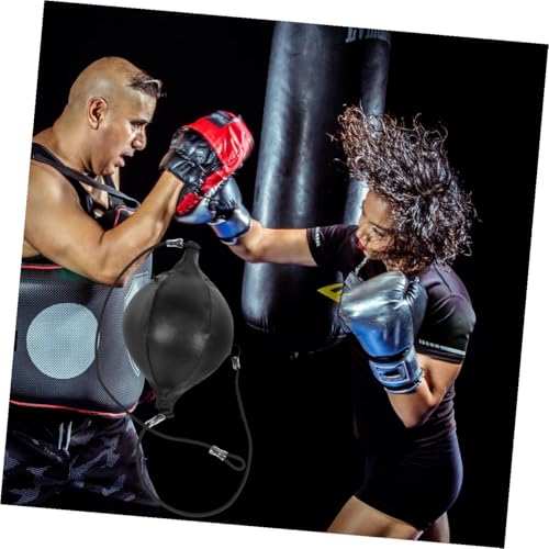DECHOUS Professional Hanging Boxing Speed Ball PU Leather Punching Bag for Agility Reflex Training Reinforced Seams Pear Shape Design for Accurate Punches and Hand Eye Coordination