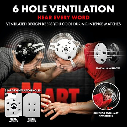 WrestlingMart Throwback Adult Wrestling Headgear for Men & Women - color: Navy