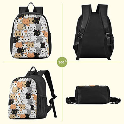 Cat Cartoon Toddler Backpack Waterproof Mini Backpack Boys/Girls Cute Small Backpack Kindergarten Pre School Bags 13 Inch - color: Cat Cartoon, size: Medium