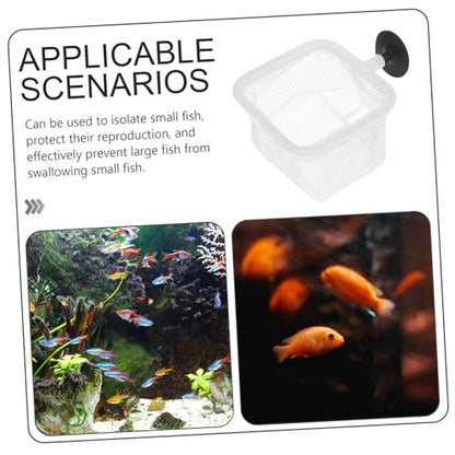 Yardwe 5pcs Fish Breeding Net with Suction Cups Versatile Aquarium Separator for Betta Shrimp Durable Fine Mesh Design Easy to Install Fits Various Tank