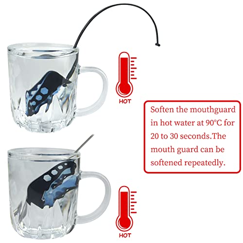 Football Mouthguard,4 Pack Braces Mouthguards with Strap Fit Youth, Sports Mouth Guard Youth and Adults Mouth Guard for Football, Boxing, Taekwondo, Sanda, Basketball, Lacrosse, Rugby Matches (Large)