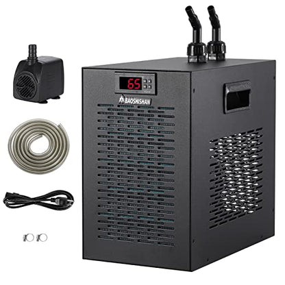 160L Aquarium Water Cooler 42GAL Fish Tank Chiller Special Quiet Design Refrigeration Compressor for Waterweeds Jellyfish Coral Crystal Shrimp (42gal/160L)