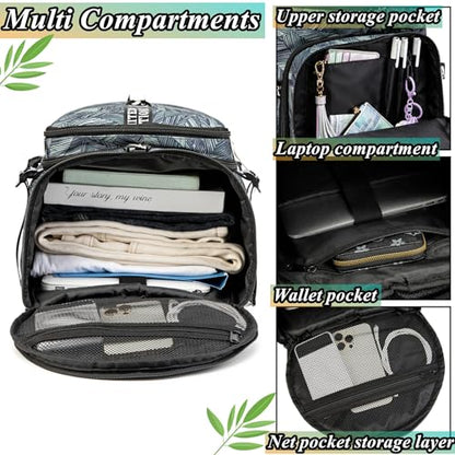 SDTAME Gym Duffel Backpack with Shoe Pocket & Laptop Sleeve - color: Silver
