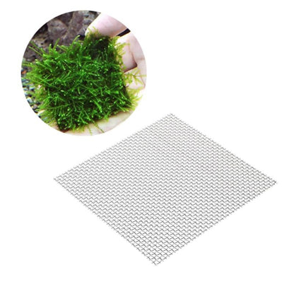 ULTECHNOVO 304 Stainless Steel Wire Mesh Pad for Aquarium Moss Net Water Grass Plant Fixed Net Tear Resistant Mesh for Fish Tank Decoration 3.14X3.14X0.03 Inches 10 Pack