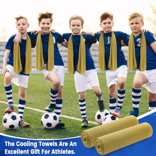 Hosuly 100 Pack Cooling Towels, 40"x12" - color: Yellow