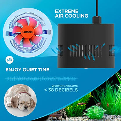 Lominie LED Aquarium Light, Remote Control 80W Planted Fish Tank Light Asta120 Clamp Clip Lamp for Freshwater Refugium Algae Fish Tank with Gooseneck (F120 80W Freshwater)