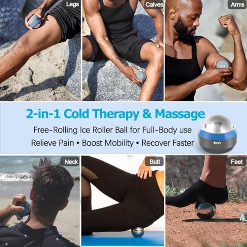 Massage Ice Roller Ball Cold & Heat Therapy Plantar Fasciitis Roller | Alleviating Shoulder, Arms, Back, Legs, Calves or Muscle Tension, Perfect for Workouts Relaxation - color: Ice Boat+ice Hockey+ice Ball