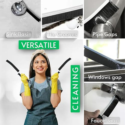 12 Pack Crevice Cleaning Brush Set–Household Deep Cleaning Supplies, Perfect for Small Spaces, Grout, and Tough Tasks