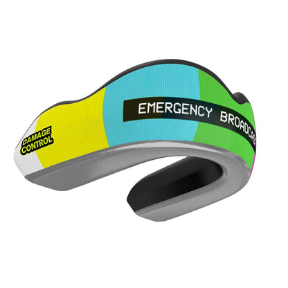 DAMAGE CONTROL Extreme Impact Sports Mouth Guard – Emergency Broadcast - color: Emergency Broadcast System, size: Adult