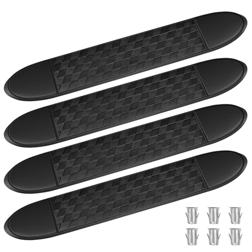 4" Nerf Bar Replacement Pads with 6 Holes, 24" X 4" Non-Slip Replacement Step Pad Compatible with Popular 4" Oval Tube Nerf Bars, 4 Pack. Easy Installation——Verify Tube Size & Hole Spacing! - size: xng-21