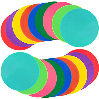 Poly Spots Spot Markers 4 Inch & 9 Inch Multicolor Floor Dots - style: 9inch 18pcs