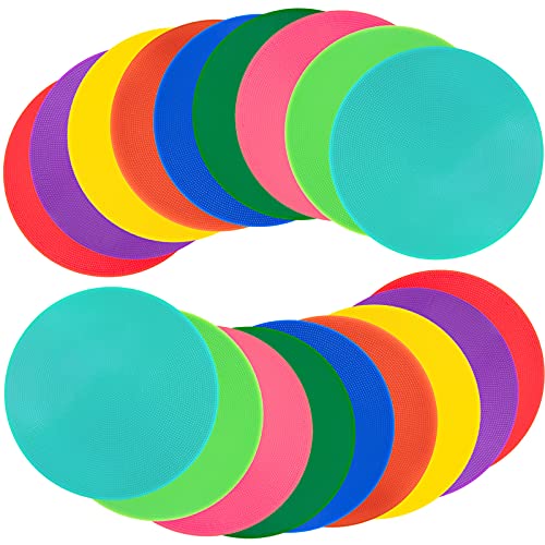 Poly Spots Spot Markers 4 Inch & 9 Inch Multicolor Floor Dots - style: 10inch 18pcs