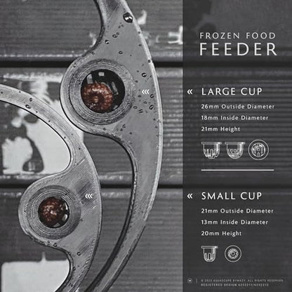 Betta Fish Feeding Ring | Floating Aquarium Portal with Worm Feeder Cone, Fish Tank Feeding Station (Black, SS)