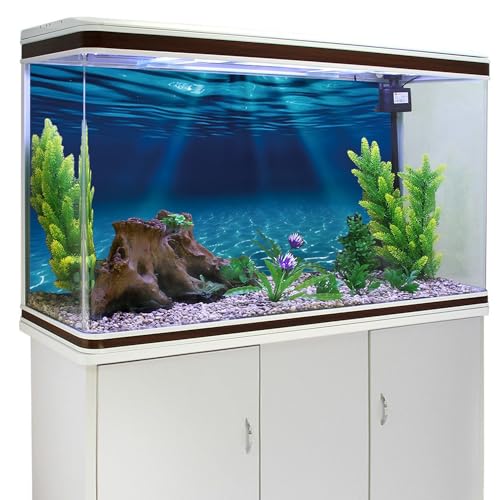 AWERT 36x24 inches Ocean Floor Aquarium Background Undersea Theme Aquarium Background Underwater Fish Tank Background - size: 36x24in/90x60cm