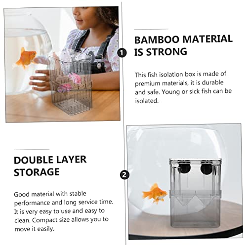 Healifty 2Pcs Large Fish Breeding Box with Suction Cups Aquarium Acclimation Case Fish Tank Hatching Incubator for Separating Aggressive Injured Random Color