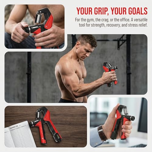 Grip Strength Trainer，Hand gripper，Hand Grip Strengthener with Adjustable Resistance 11-220Lbs(5-100KG)，Forearm Strengthener, Hand Exerciser for Muscle Building and Injury Recover