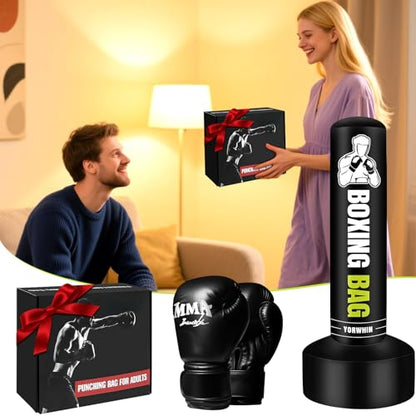 Heavy Freestanding Punching Bag for Adults, 70'' Standing Punching Bag