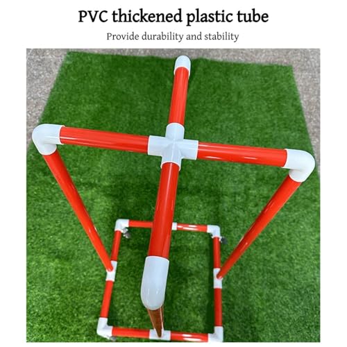 Simple PVC Hula Hoop Holder with Wheels, Outdoor Hoop Stand, Space-Saving Equipment Holder for Home, Gym, No Hula Hoop - color: 19.7in