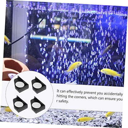DOITOOL 4pcs Fish Tank -Collision Pads for Aquariums Thickened Protective Corner Protectors Easy Installation for Tabletop and Fish Tank Stability
