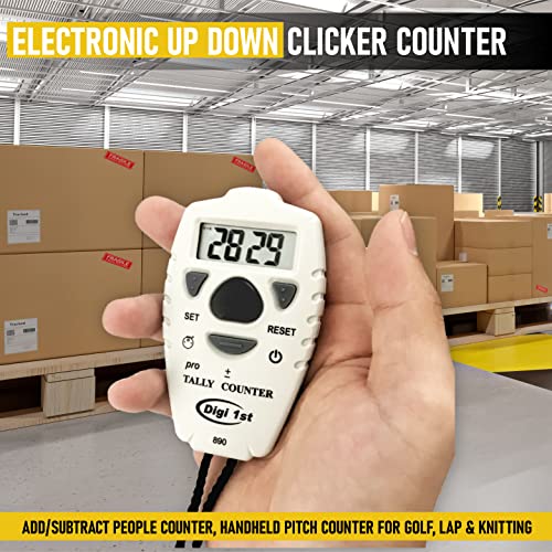 TC-890 Digital Tally Counter, Electronic Up Down Clicker, Add/Subtract People & Pitch Counter for Golf, Lap & Knitting (4-Pack) - size: 4-Pack