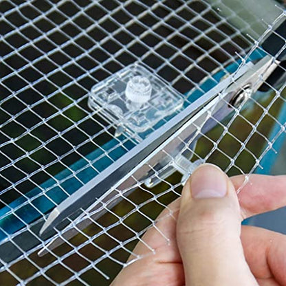 Aquarium Accessories Fish Tank Invisible Anti-Jumping Net Protective Anti-Escape Acrylic Replacement Clip Net