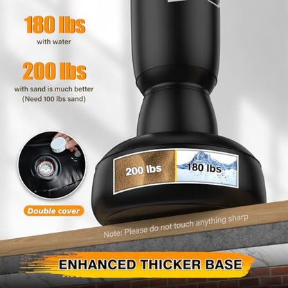 BaiYuan Inflatable Freestanding Punching Bag with Stand - size: 71"