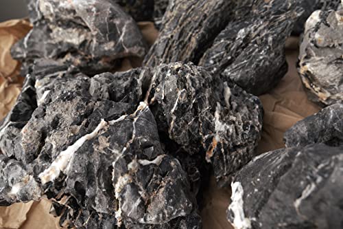 Dark SEIRYU Stones Natural Rocks (3~11 inches,11pcs) x2 40Lx 2 Cases Total 80L 37lbs for Aquarium, Paludarium, Terrariums, Landscaping Rocks, Decorative Aquarium Rocks - size: 09 Dark Seiryu Stones(3-11inch,36lbs)