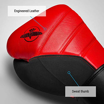 Hayabusa T3 Boxing Gloves - Sparring | Sparring Gloves, Muay Thai Gloves, Kickboxing Gloves, Heavy Bag Gloves, Boxing Gloves for Men and Women, Boxing Gloves - color: Red/Black, size: 12oz