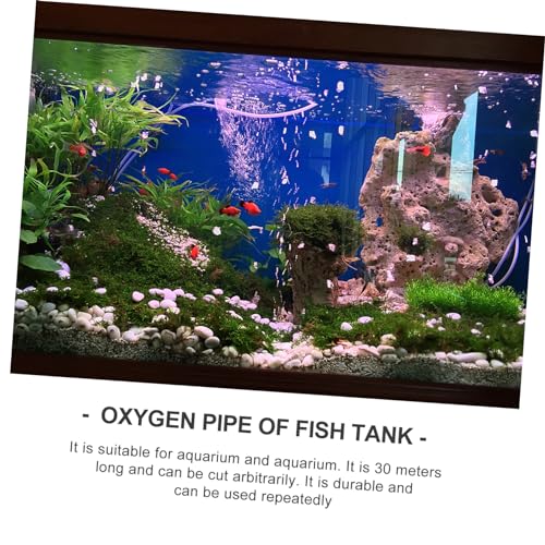 Toyvian 30m Flexible Aquarium Tubing Id Od Hose for Hydroponics and Air Pumps for Fish Tanks and Aquatic Environments