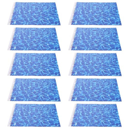 10sheets Water Ripple Pattern Sticker Simulated Water Paper for Wall Decor DIY Craft