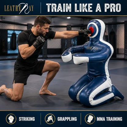 Jiu Jitsu Judo Punching Bag Grappling Dummy Blue -Unfilled - size: 48 inches (4 ft)