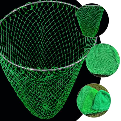 SUPVOX Fishing Landing Net Replacement Head with Thickened Nylon Mesh, Large Portable Catching Net for Outdoor Freshwater Fish, Sturdy Fish Landing Accessory for Anglers