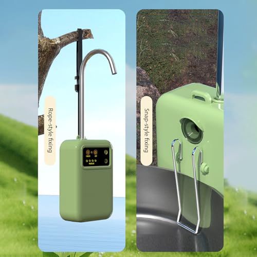 Electric Water Pump Aquarium Air Pump with Smart Infrared Sensor Fish Tank Aerator LED Light Portable USB Rechargeable Oxygen Aerator for Outdoor Fishing Camping