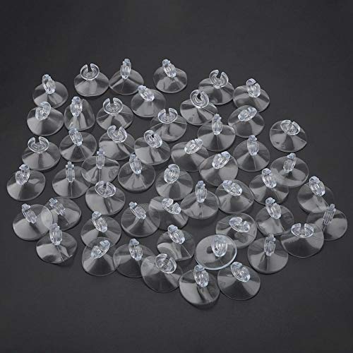 TOPINCN 50pcs Aquarium Sucker Clips Fish Tank Rubber Suction Cup Clips Airline Tube Holders Clamps Tubing Airline Pipe Tube Heater Pump Sheet Holder