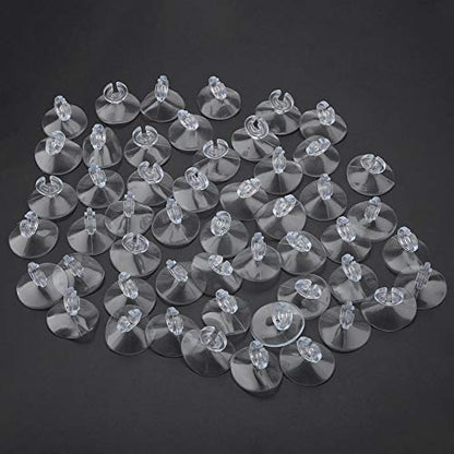 TOPINCN 50pcs Aquarium Sucker Clips Fish Tank Rubber Suction Cup Clips Airline Tube Holders Clamps Tubing Airline Pipe Tube Heater Pump Sheet Holder