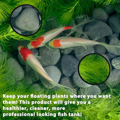 Fish Feeding Ring, 5 Sizes of Reusable Aquarium Feeding Ring Black Washable Aquarium Floating Plant Corral for Keeping Floating Plants in Place