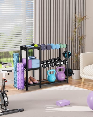 FHXZH Dumbbell Rack Stand Only - Weight Rack for Home Gym - color: Black-Large