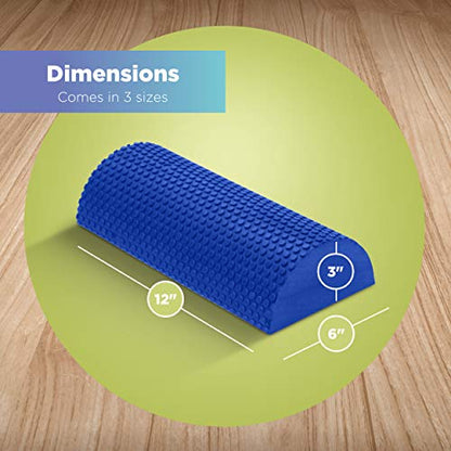 Bean Products High Density Half Round Foam Roller 12" for Physical Therapy - size: 12" Half Roller