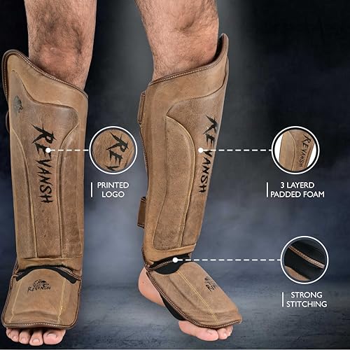 Shin Guards - Premium Protection for Boxing, MMA, Muay Thai, Kickboxing, and Martial Arts - Durable, Comfortable, Lightweight Combat Gear - size: Medium