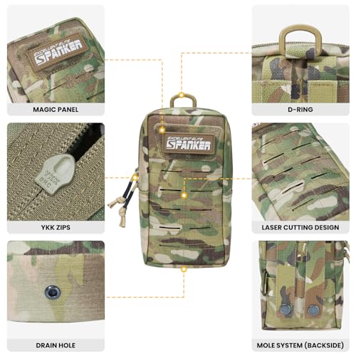 EXCELLENT ELITE SPANKER Tactical MOLLE Pouch EDC Utility Pouches Gadget Organizer Phone Holder Waist Bag Tool Pouch - color: Multicam