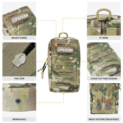 EXCELLENT ELITE SPANKER Tactical MOLLE Pouch EDC Utility Pouches Gadget Organizer Phone Holder Waist Bag Tool Pouch - color: Multicam