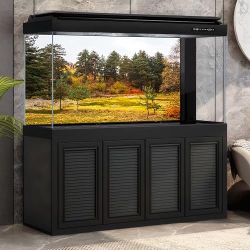 Pine Trees Forest Aquarium Background Yellow Dried Leaves Park Pond Fish Tank Background Autumn Foggy Sky Nature Landscape Scene Terrarium Backgrounds Golden Fall Reptile Tank Backgrounds 36x24in