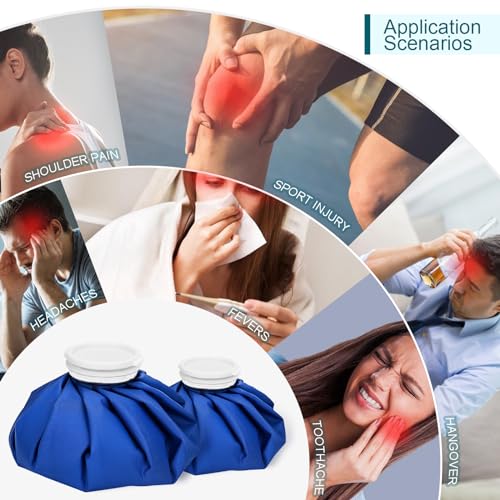 1 PCS Upgrade Ice Pack Injuries Reusable, 9in Ice Bags Hot Water for Injuries, Soothe Pain and Stay Cool, Old School Style and Traditional Ice Packs, Versatile and Easy to Carry - size: 9 Inch
