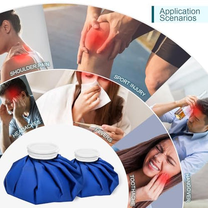 1 PCS Upgrade Ice Pack Injuries Reusable, 9in Ice Bags Hot Water for Injuries, Soothe Pain and Stay Cool, Old School Style and Traditional Ice Packs, Versatile and Easy to Carry - size: 9 Inch