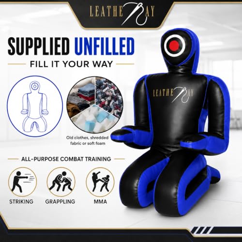 Jiu Jitsu Judo Punching Bag Grappling Dummy Black Vinyl -Unfilled - size: 70 inches (6 ft)