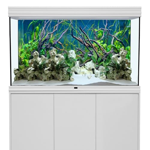 AWERT 30x18 inches Tropical Fish Tank Background River Bed & Lake Aquatic Plant Undersea Tree Branch Aquarium Background Vinyl - size: 30x18in/75x45cm